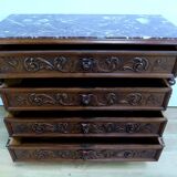 Walnut Commode by P. Guinand-Leglas, Renaissance style – 1920