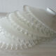 Lampshade, lace-edged opaline pendant from the 1940s/50s.