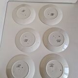 Set of 6 dessert plates, Fox trott model, Sarreguemines factory