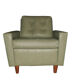 Mid century pistachio-coloured leather lounge chair 1950-60
