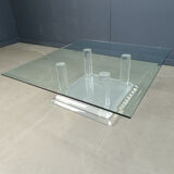 Lucite column coffee table or side table, 1970s