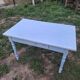 Old patinated blue bistro farmhouse table - 1.2m