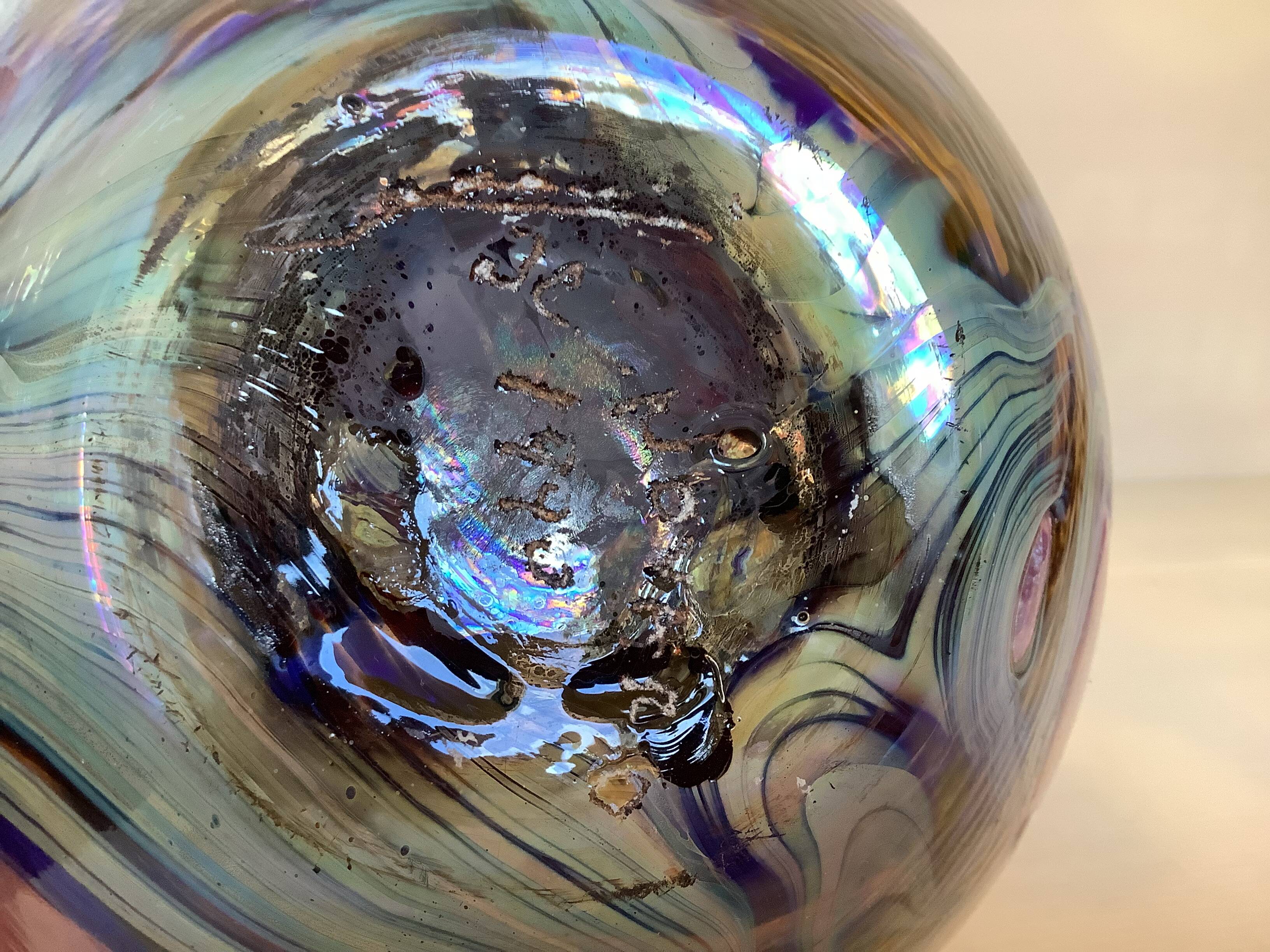 Blown crystal vase Novaro Jean Claude