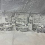 Set of 6 engraved whiskey glasses