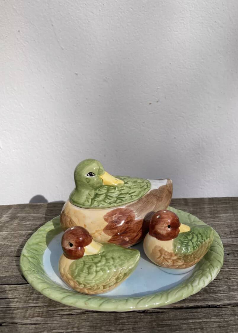 Ceramic salt and pepper shaker / condiment server