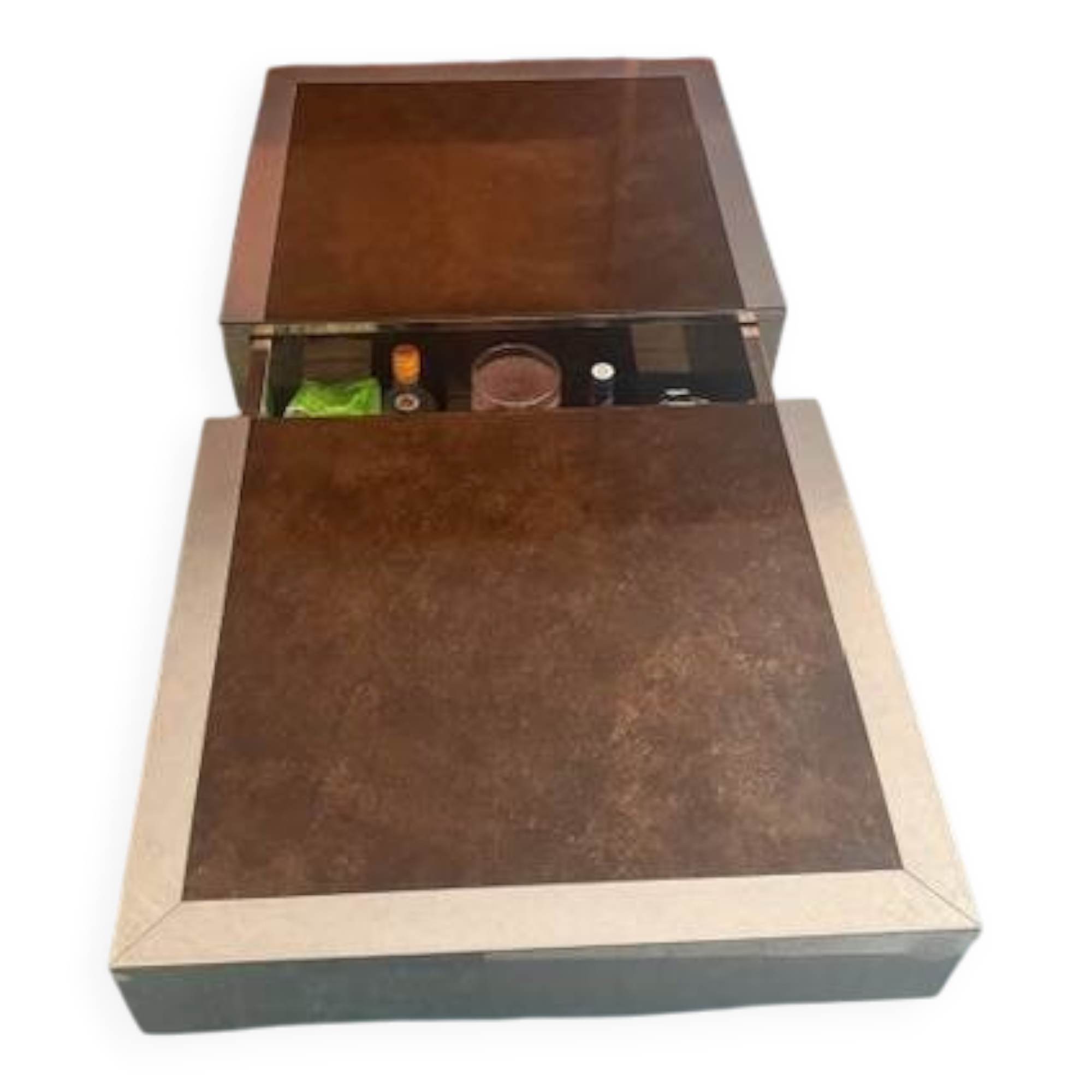 Vintage bar coffee table by Roche Bobois in the style of Willy Rizzo.