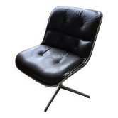 Fauteuil de Bureau Charles Pollock Knoll cuir marron - Sans Accoudoirs