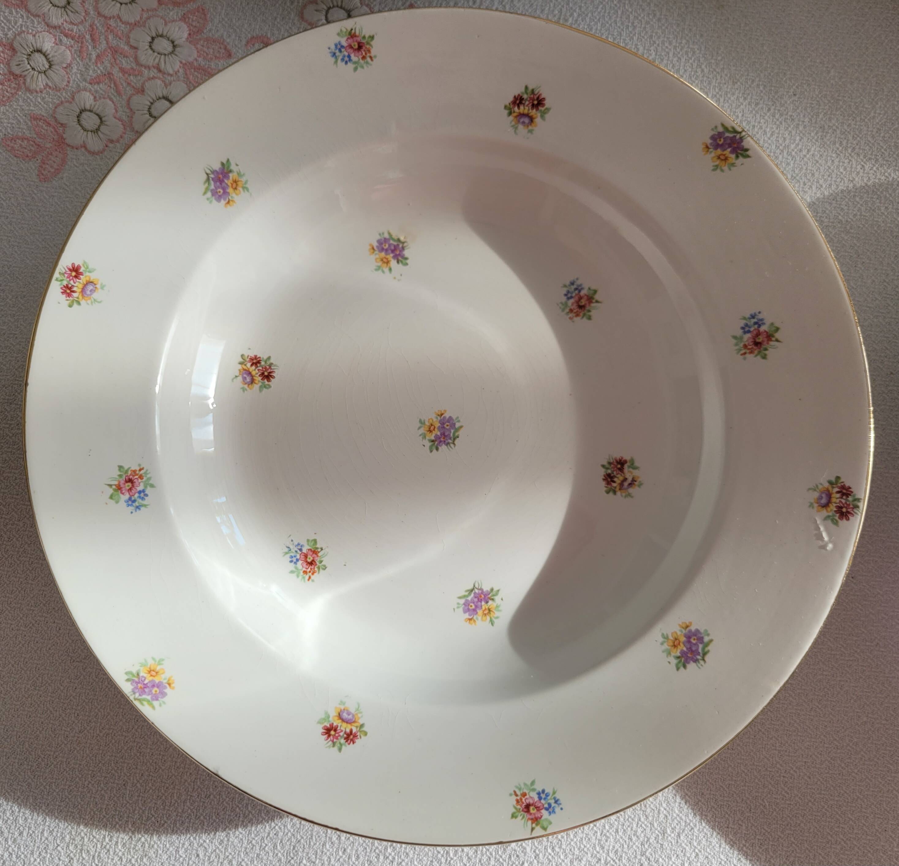6 assiettes creuses vintage de Digoin Sarreguemines décor floral