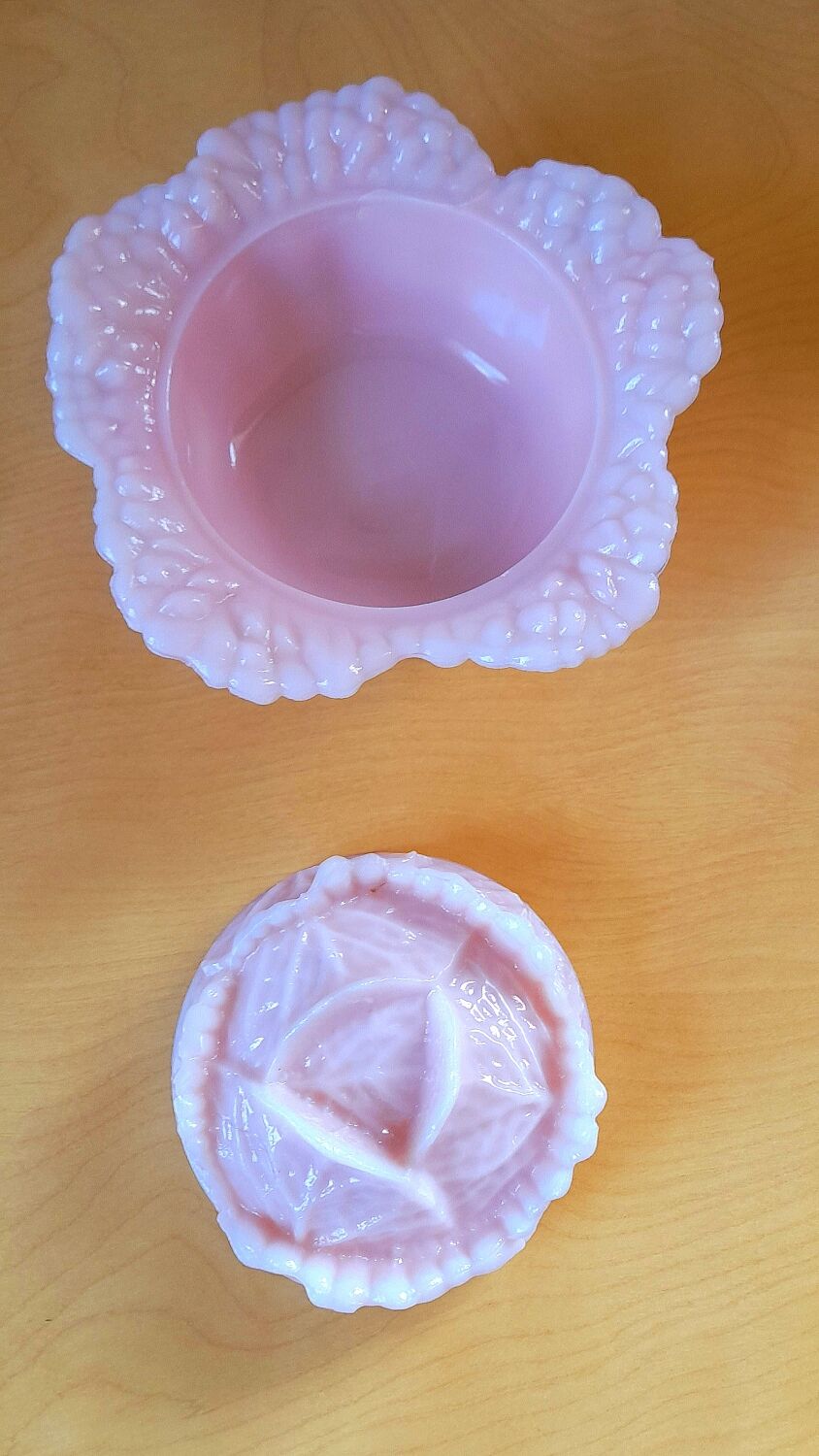 Art Nouveau opaline cabbages