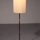 Temde teak and metal floor lamp with a new custom lampshade – 1960s elegance