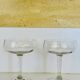 2 champagne coupes, cocktail coupes