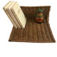 Pair of vintage hanging bedsides in wicker and rattan