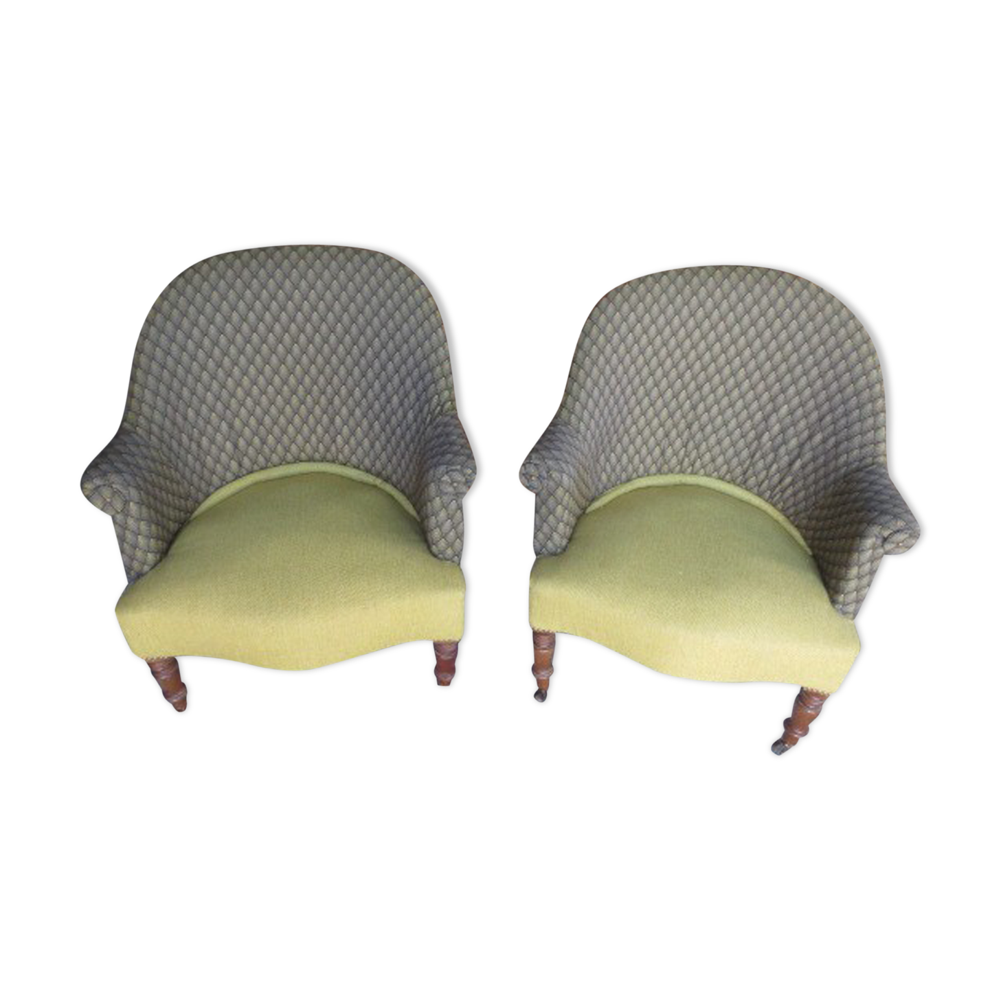 Paire de fauteuils style Napoléon III revisité