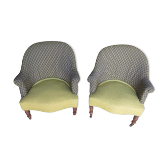 Paire de fauteuils style Napoléon III revisité