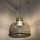 Smoked glass pendant light Space Age 1970s