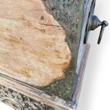 Grand coffre asiatique de voyage ancien Bois de manguier