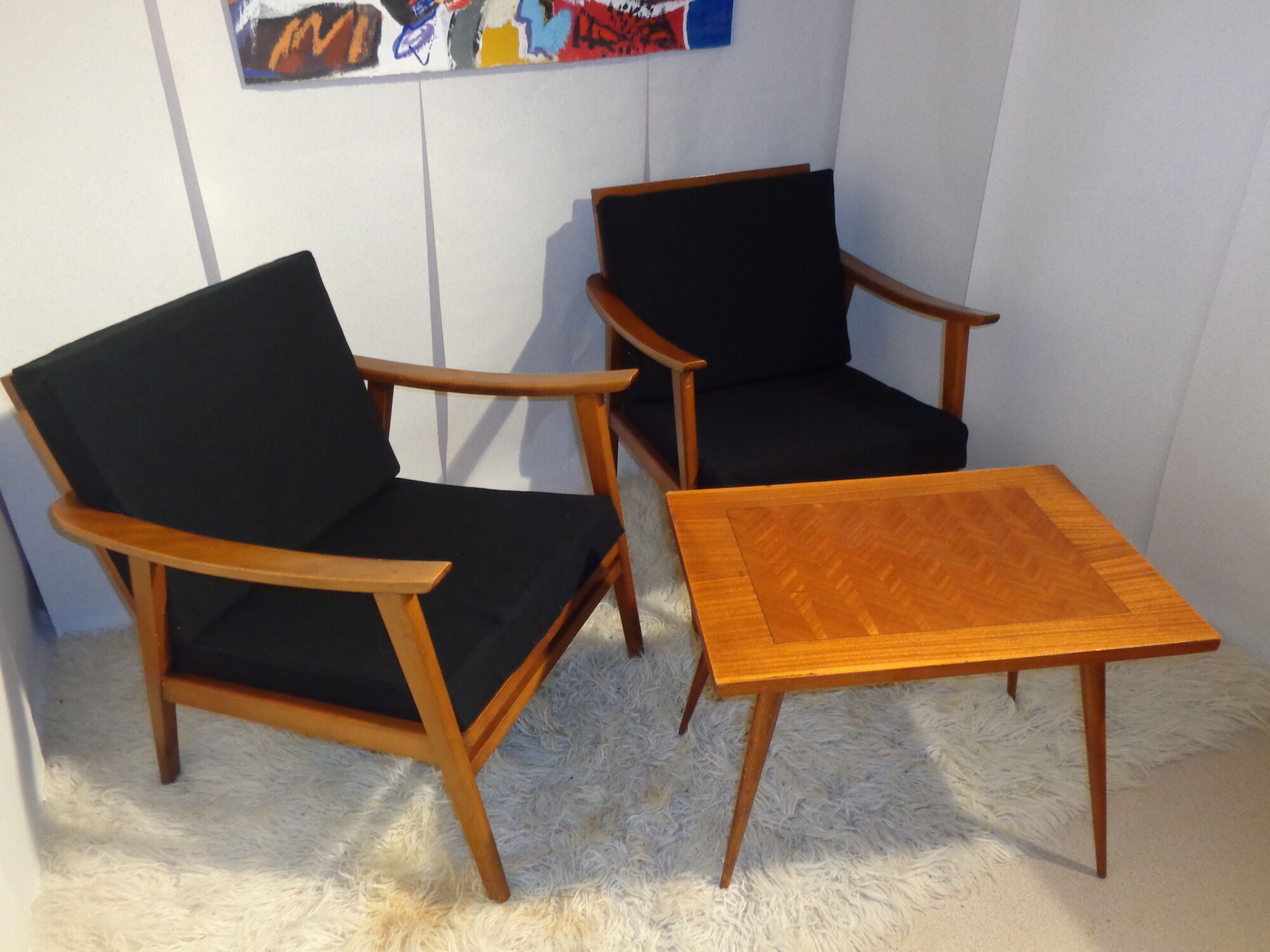 Pair of armchairs scandinavian of the 1960s