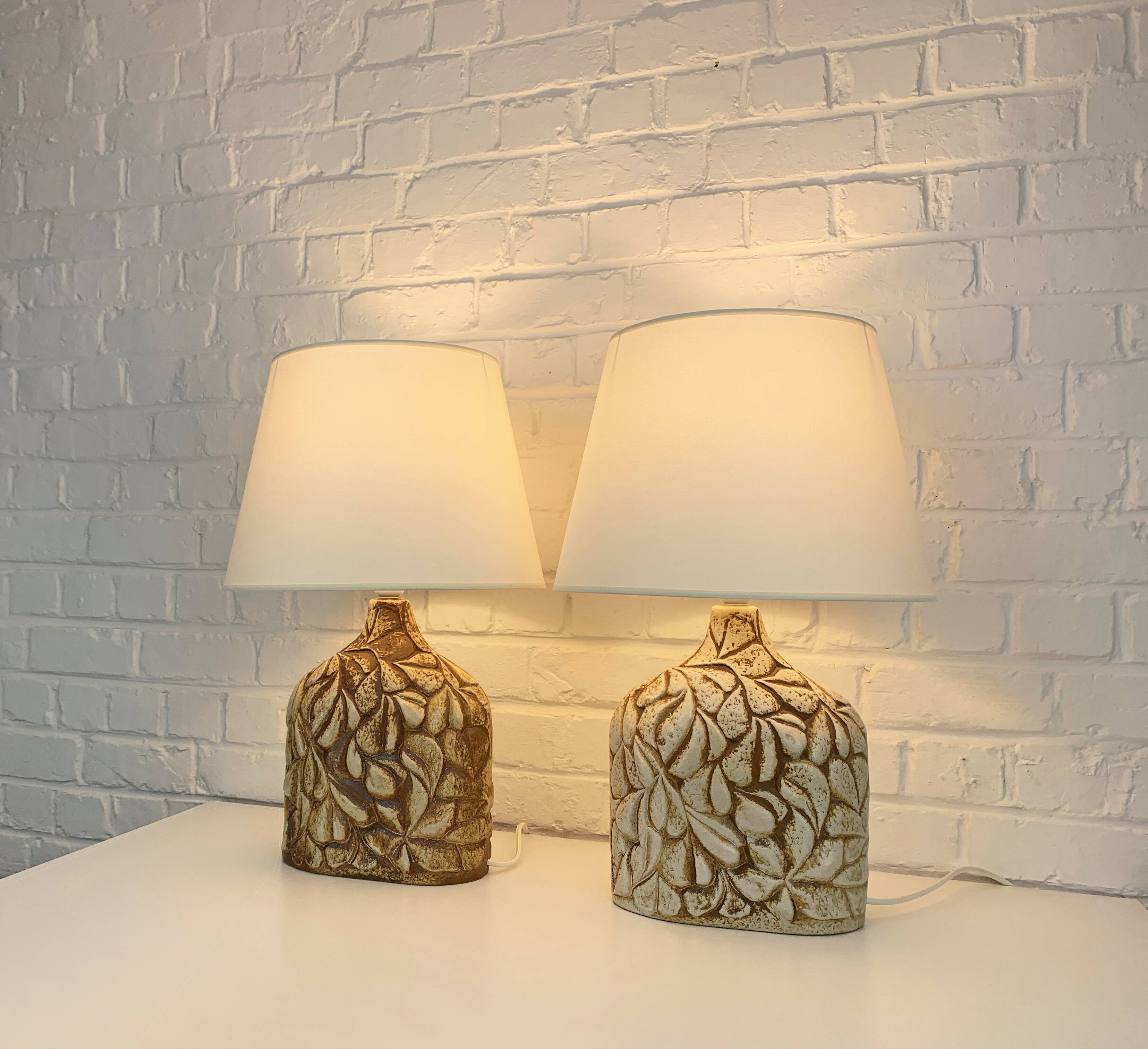 Pair of large Soholm ceramic lamps by Haico Nitzsche, Denmark