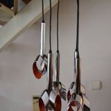 Raak 70s waterfall chandelier 5 chrome lights