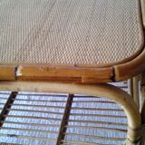 Coffee table in rattan and bamboo