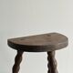 Tripod stool with turned wooden legs