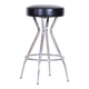 Tabouret de bar Bauhaus en chrome et cuir, années 1930