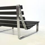 Banc à lattes vintage par Kho Liang Ie pour Artifort