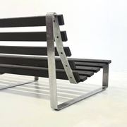 Vintage slatted bench by Kho Liang Ie for Artifort