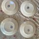 Set of 4 flat ironstone plates by Hippolyte Boulenger