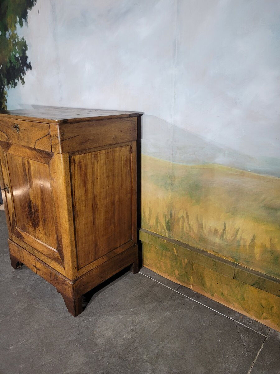 Grand confiturier en noyer Louis Philippe, buffet une porte