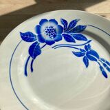 Lot of 5 plates Digoin Sarreguemines model Flora