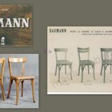 Set 6 chairs bistro Baumann n°55 years 50