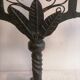 Pair of wrought iron candelabras. Mid-twentieth century.