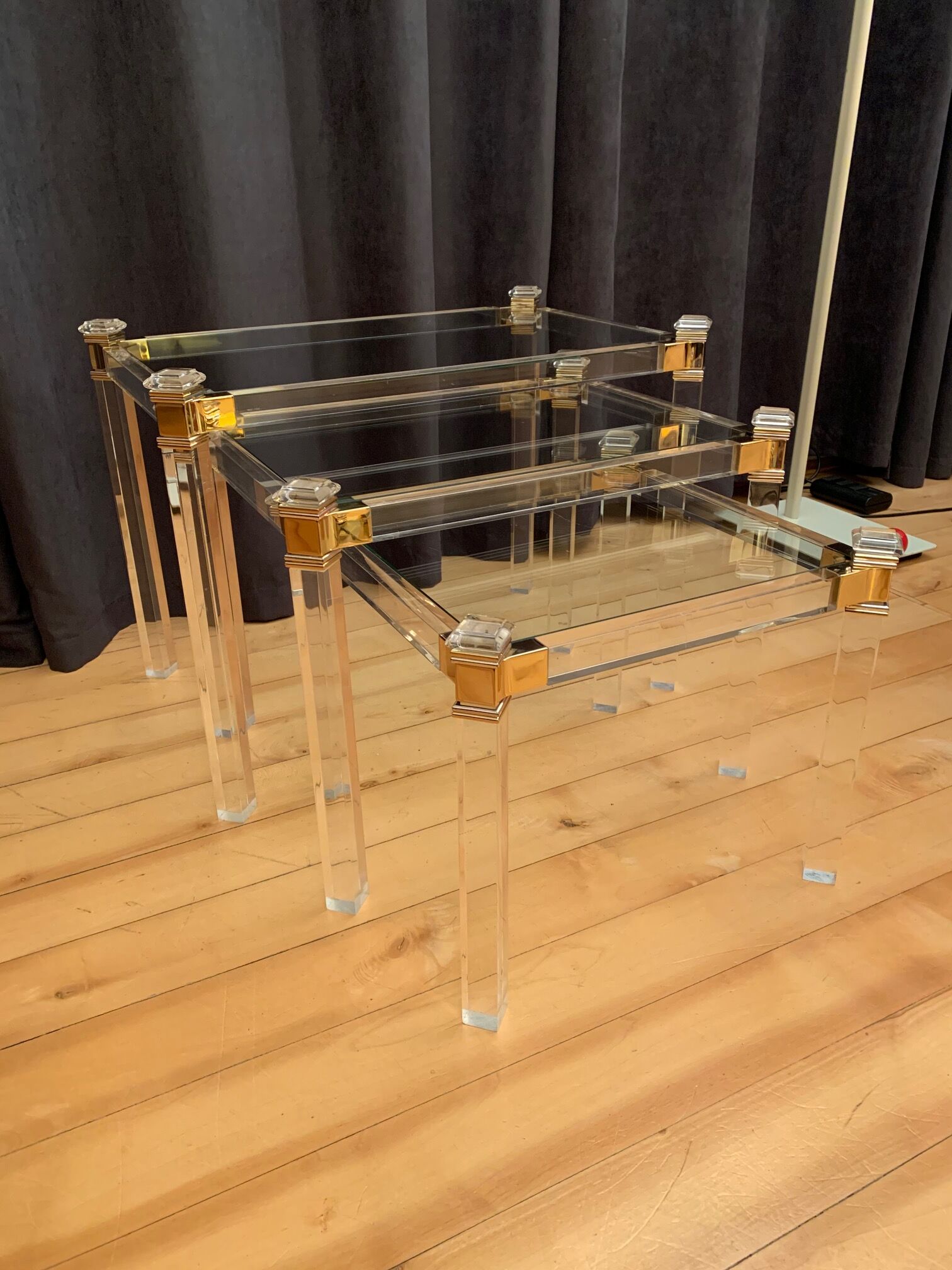 Set of 3 nesting tables, Orsenigo, Italy, 1970s