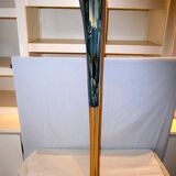 Large wooden and fabric fan