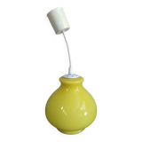 Suspension en verre jaune Vintage