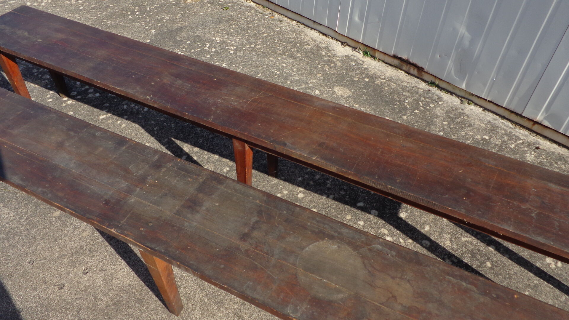 Set de 2 bancs de ferme