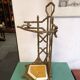Bamboo imitation umbrella stand in enamelled cast iron circa 1930