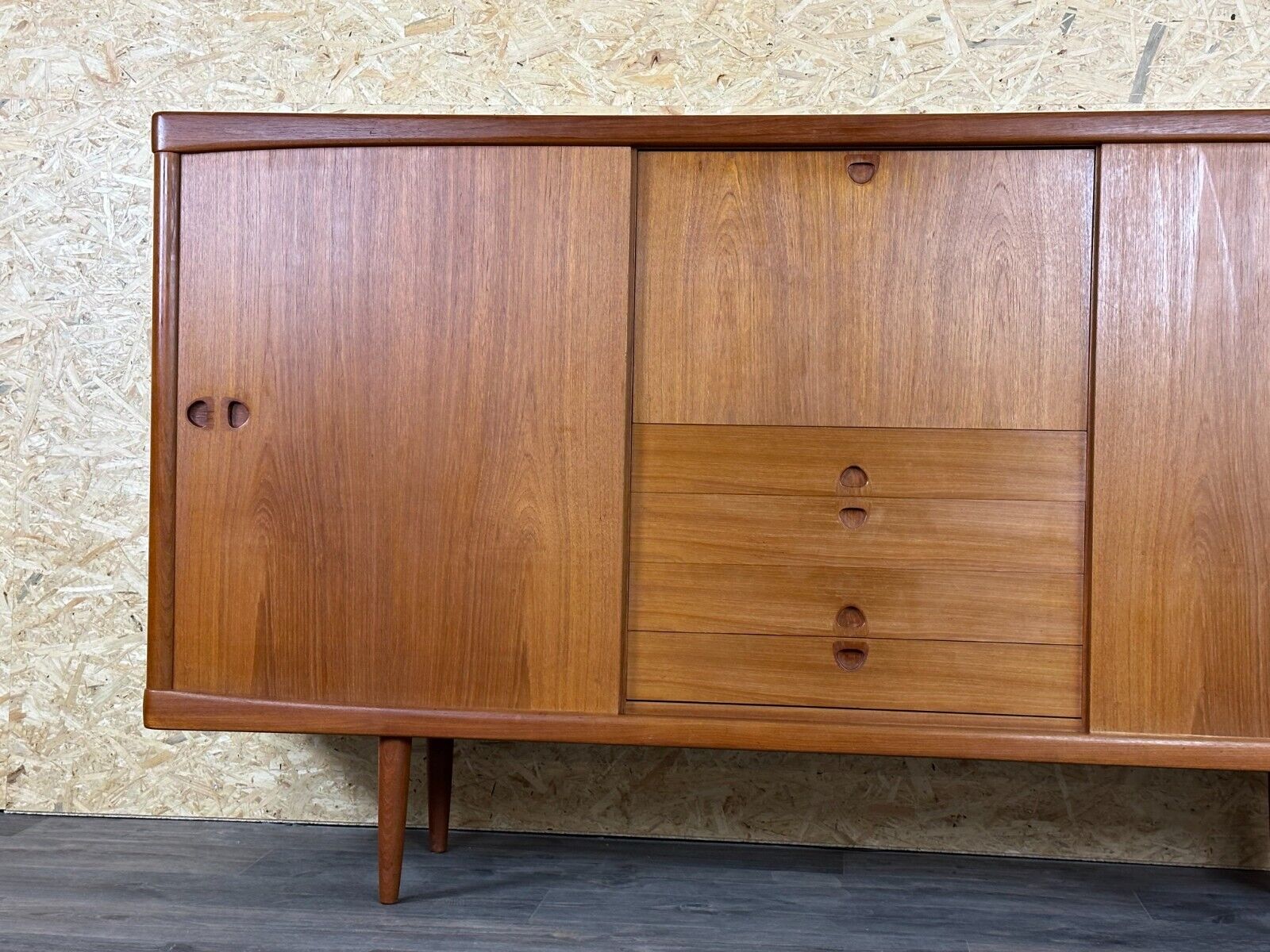 60s 70s teak sideboard highboard H.W. Klein Bramin Danish Modern Design