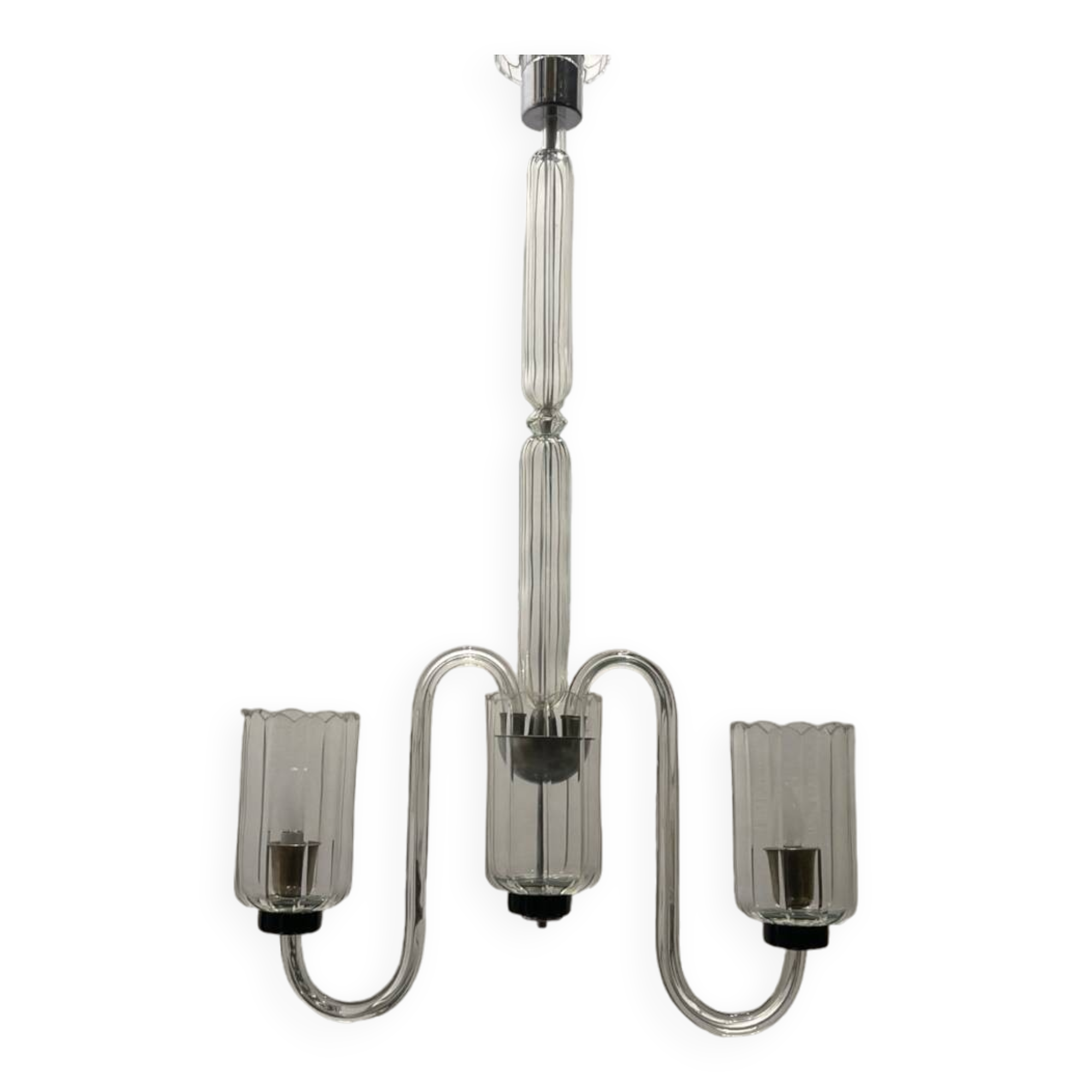 Large Art Deco Murano Glass Chandelier 1950’s
