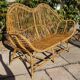Salon de jardin en rotin et bambou attribué à Franco Albini, Italie 1960