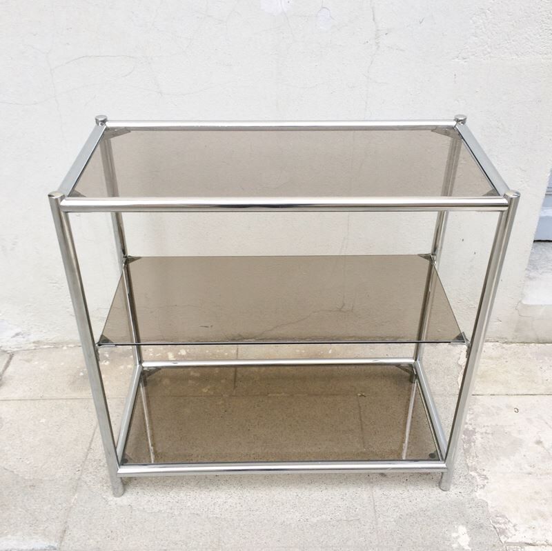 Shelf chromed metal furniture