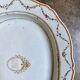 Oval and hollow dish from the East India Company in porcelain, 18th century.