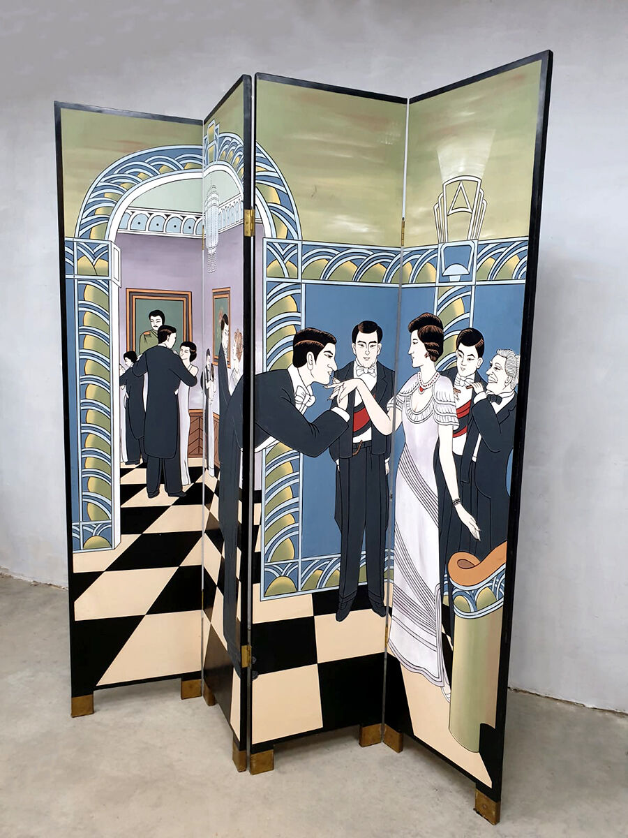 Vintage design room divider paravan 'ballroom'