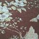 large antique headboard with 4 panels featuring Asian decor from the 1940s/50s