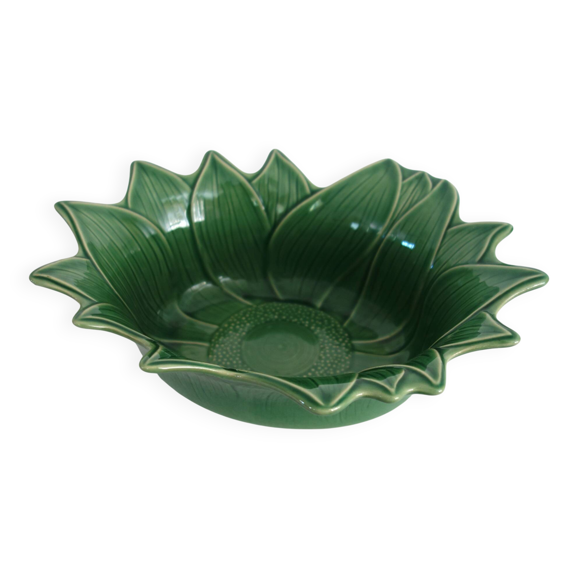 Ceramic hollow dish, sunflower model, vintage Appolia brand