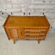 Buffet vintage bois et rotin