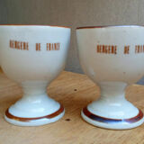 2 vintage Korean ceramic shells