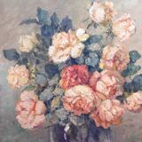 Tableau Elisa Georget 1914 hst bouquet de fleurs XIXéme XXéme