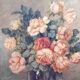 Tableau Elisa Georget 1914 hst bouquet de fleurs XIXéme XXéme